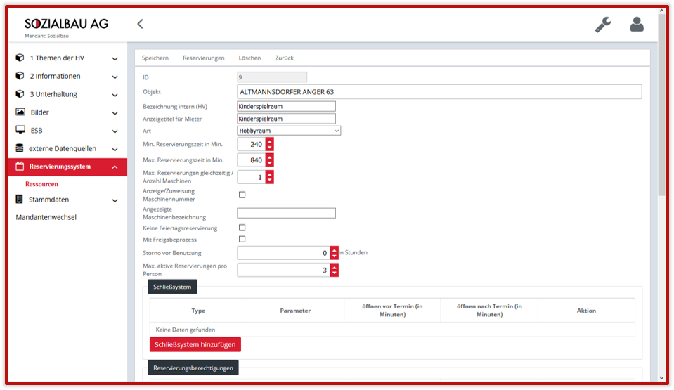 Bewohner-Info-Service Reservierungssystem Online-Kommunikation